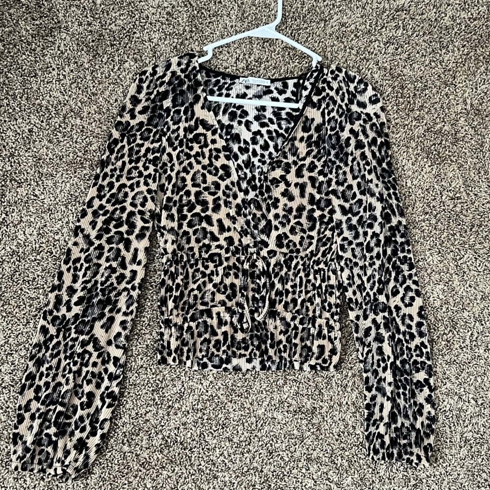 Zara - animal print blouse